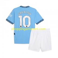 Maillot de Foot Manchester City Jack Grealish 10 Enfant Domicile 2024-2025 Manche Courte