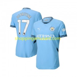 Maillot de Foot Manchester City Kevin De Bruyne 17 Homme Domicile 2024-2025 Manche Courte