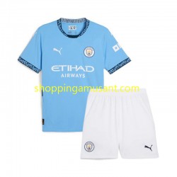 Maillot de Foot Manchester City Enfant Domicile 2024-2025 Manche Courte