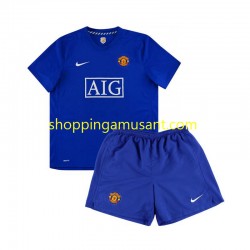 Maillot de Foot Manchester United Rétro Enfant Extérieur 2008 Manche Courte