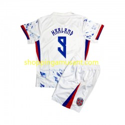 Maillot de Foot Norvège Erling Haaland 9 Enfant Extérieur 2024 Manche Courte