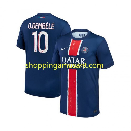 Maillot de Foot Paris Saint-Germain Ousmane Dembele 10 Homme Domicile 2024-2025 Manche Courte