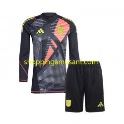 Maillot de Foot Espagne Gardien Enfant Extérieur Euro 2024 Manche Longue
