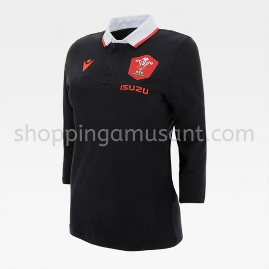 Maillot Rugby Pays de Galles Classic Féminine Extérieur 2020-2021 Manche Longue